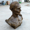 Life size artistic bronze girl woman bust statue female figurine for sale